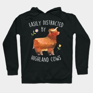 Easily Distracted by Highland Cows Hoodie